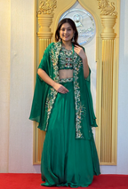 Lucknowi Embroidered Georgette Anarkali Gown