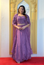 Imperial Wine: Lucknowi Embroidered Georgette Anarkali Gown